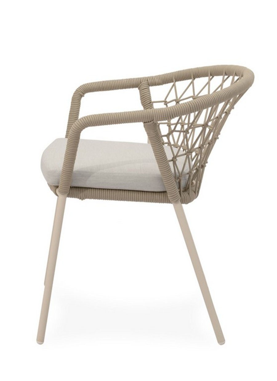 Silla Teore Blanco Beige 64x74x64 cm