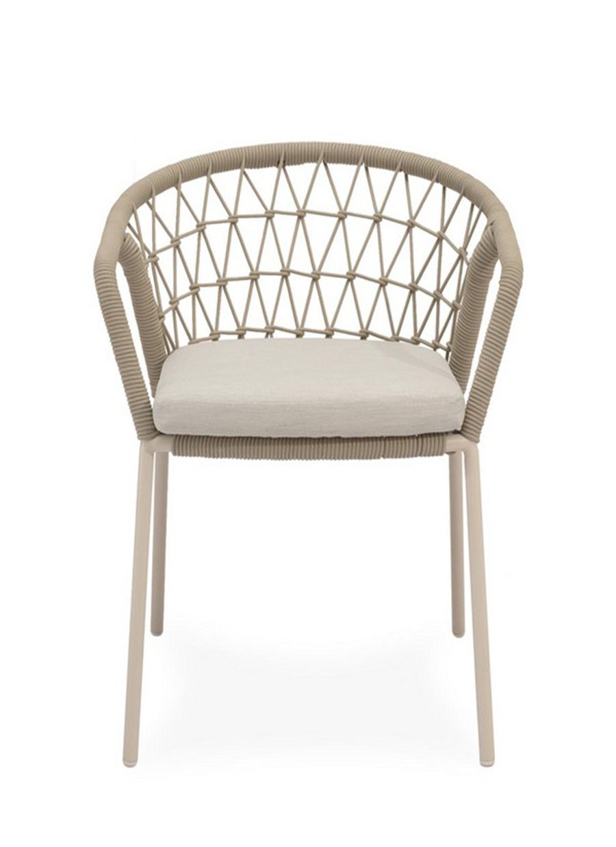 Silla Teore Blanco Beige 64x74x64 cm