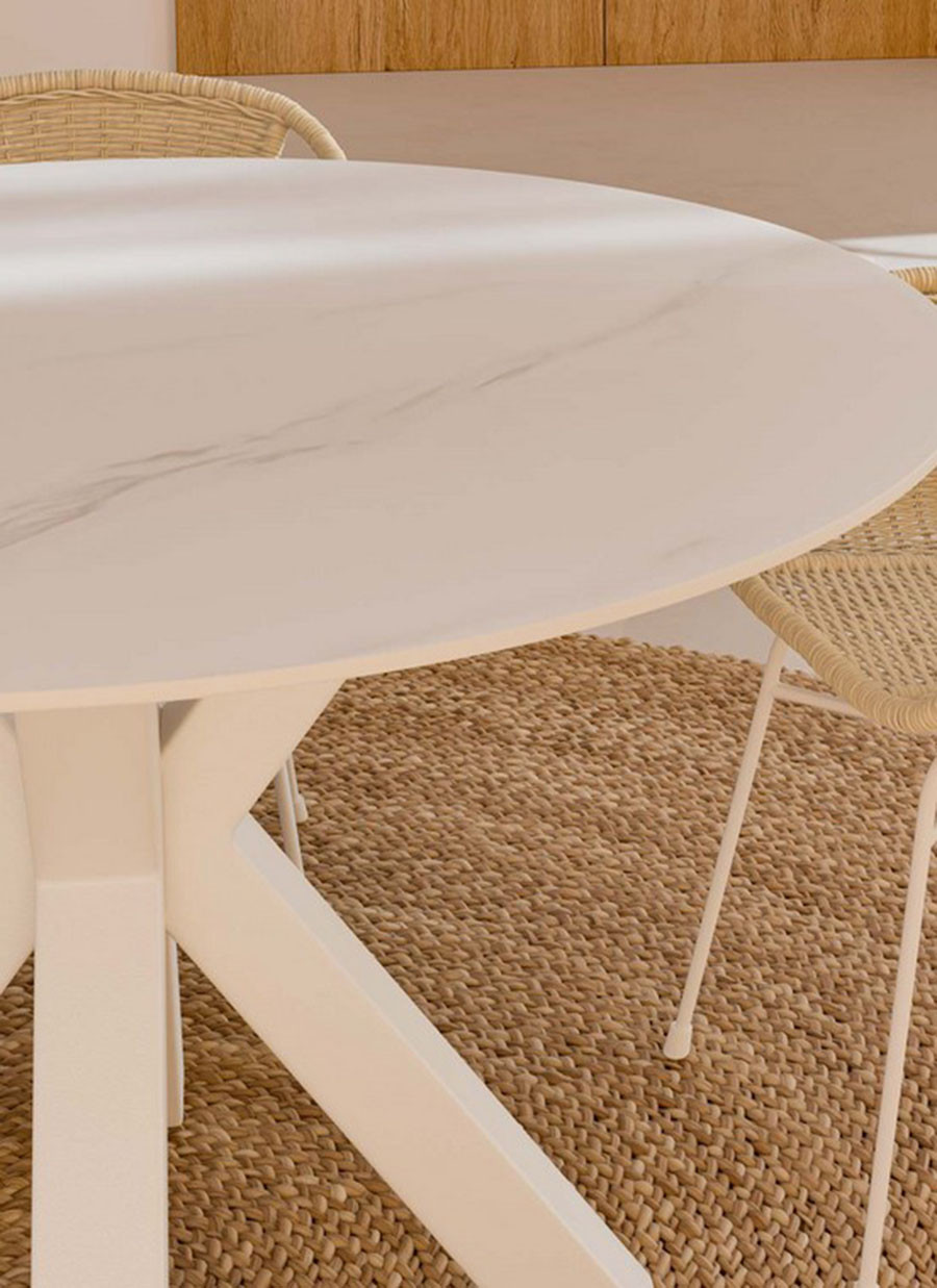 Mesa Andamo Blanco 100x100x76 cm