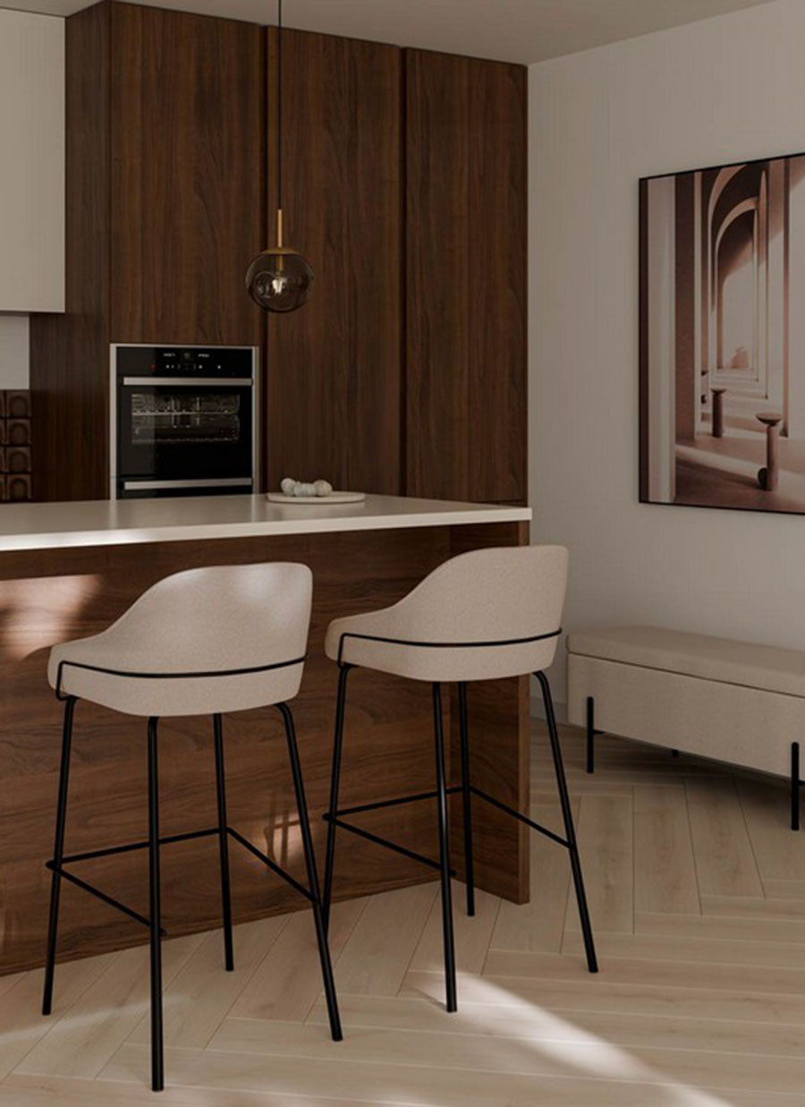 Taburete Bagoa beige 48x52x97 cm