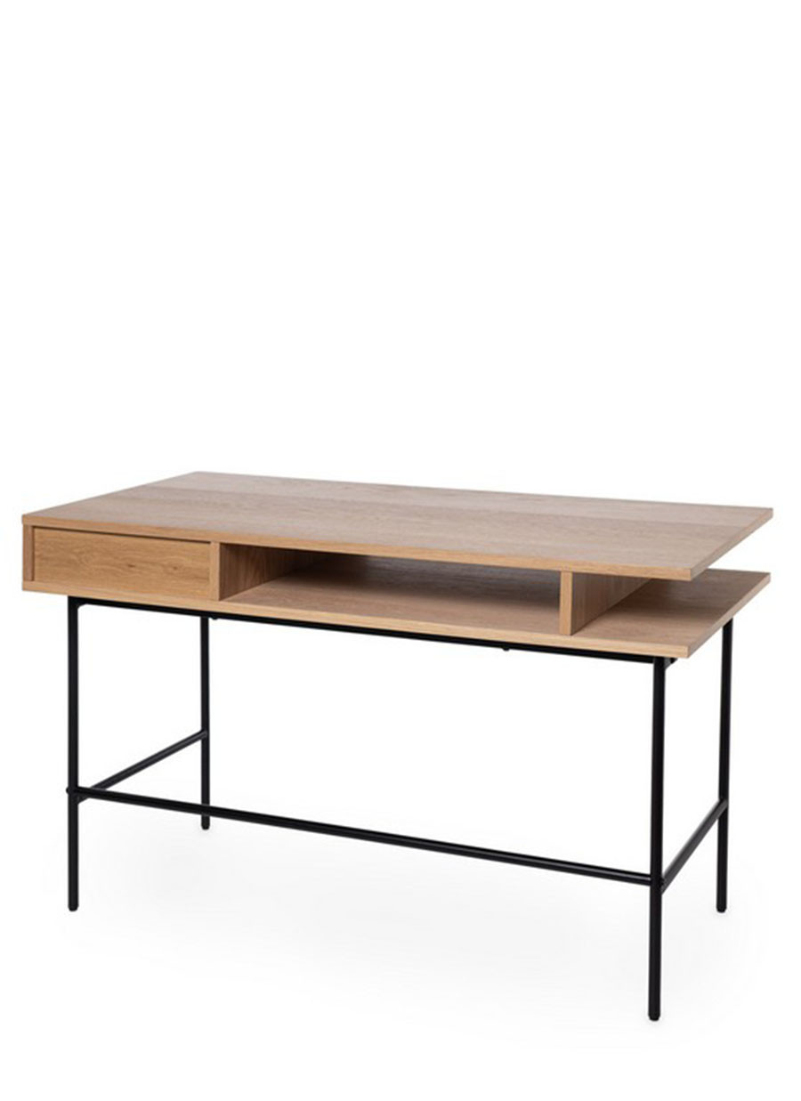 Escritorio Majestic Roble/Negro...