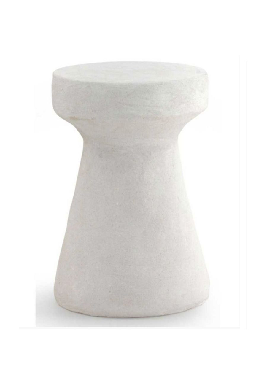 Mesa Auxiliar Luna Blanco Poliresina...