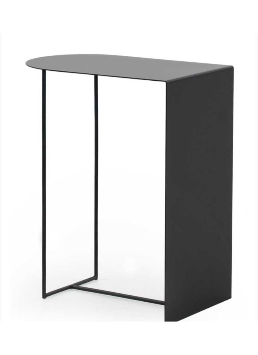 Mesa Auxiliar Slate Metálica Negra...