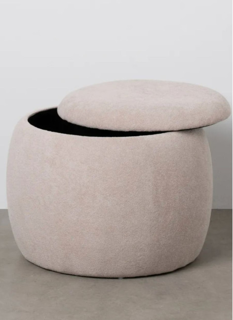 Puff Beige Nilo 55x55x43 cm 2