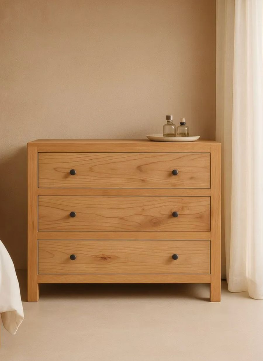 Cómoda Natural Madera Mindi 90x40x85 cm