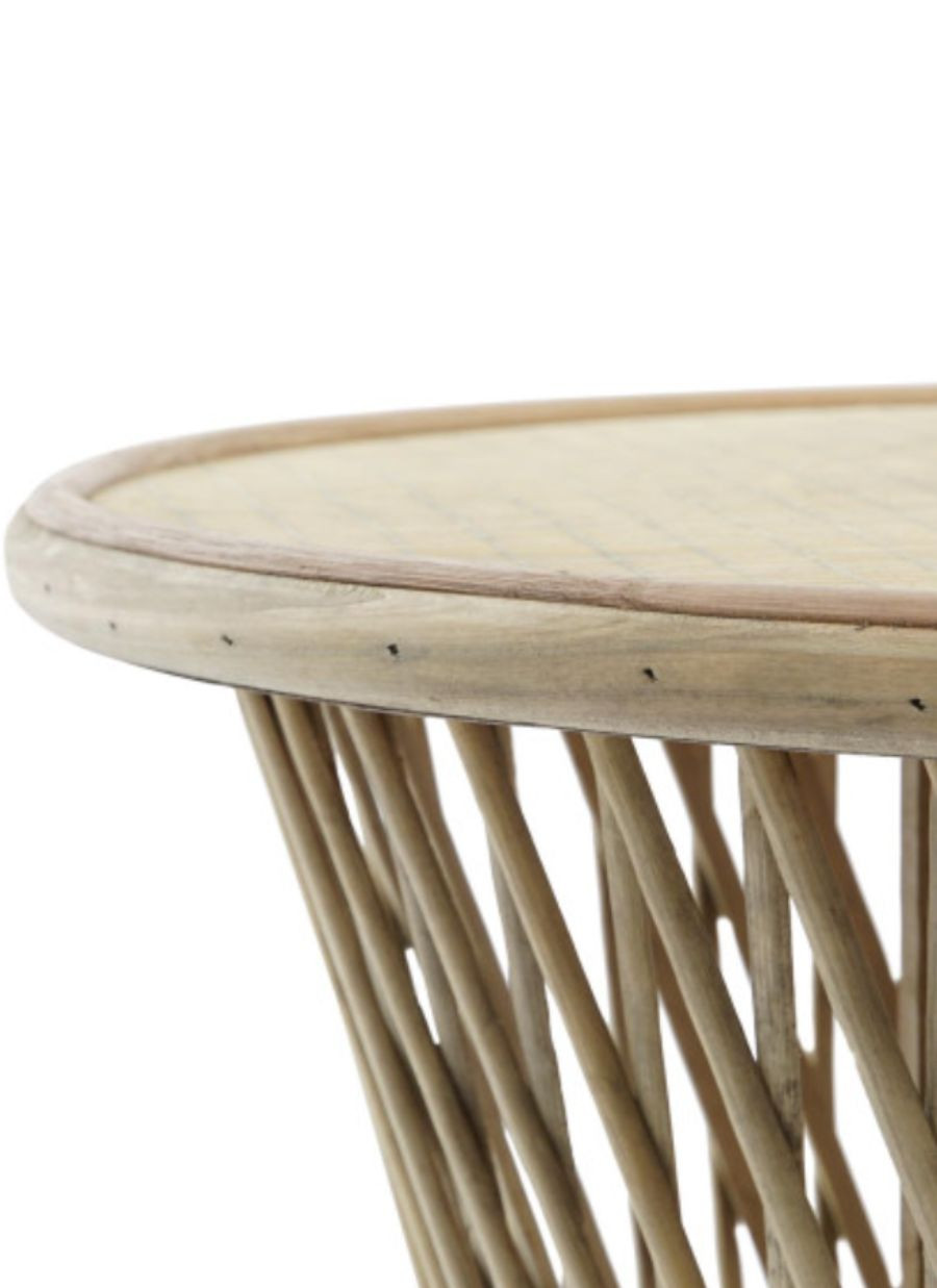 Mesita Auxiliar Nilo Bambú 60x60x52 cm