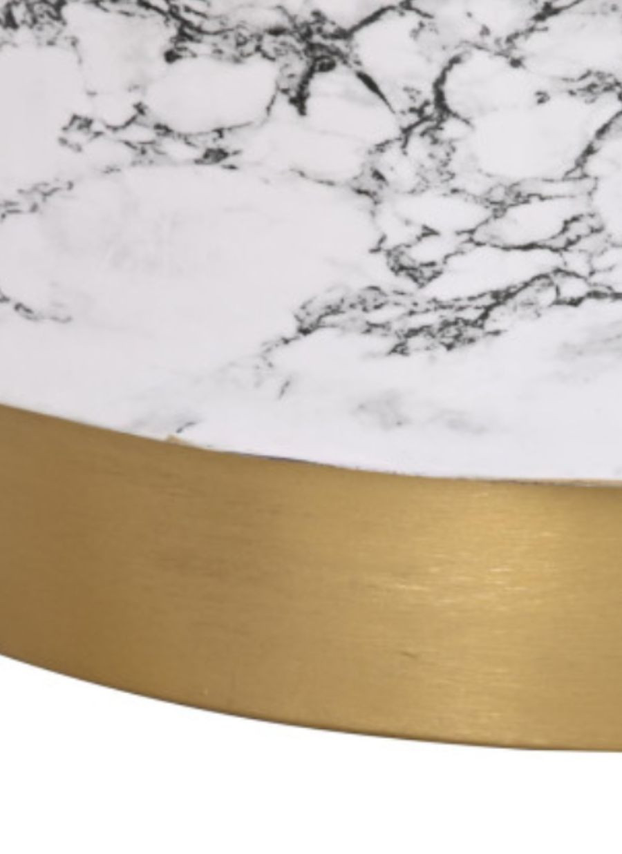 Mesita Candem Auxiliar Mármol Blanca...