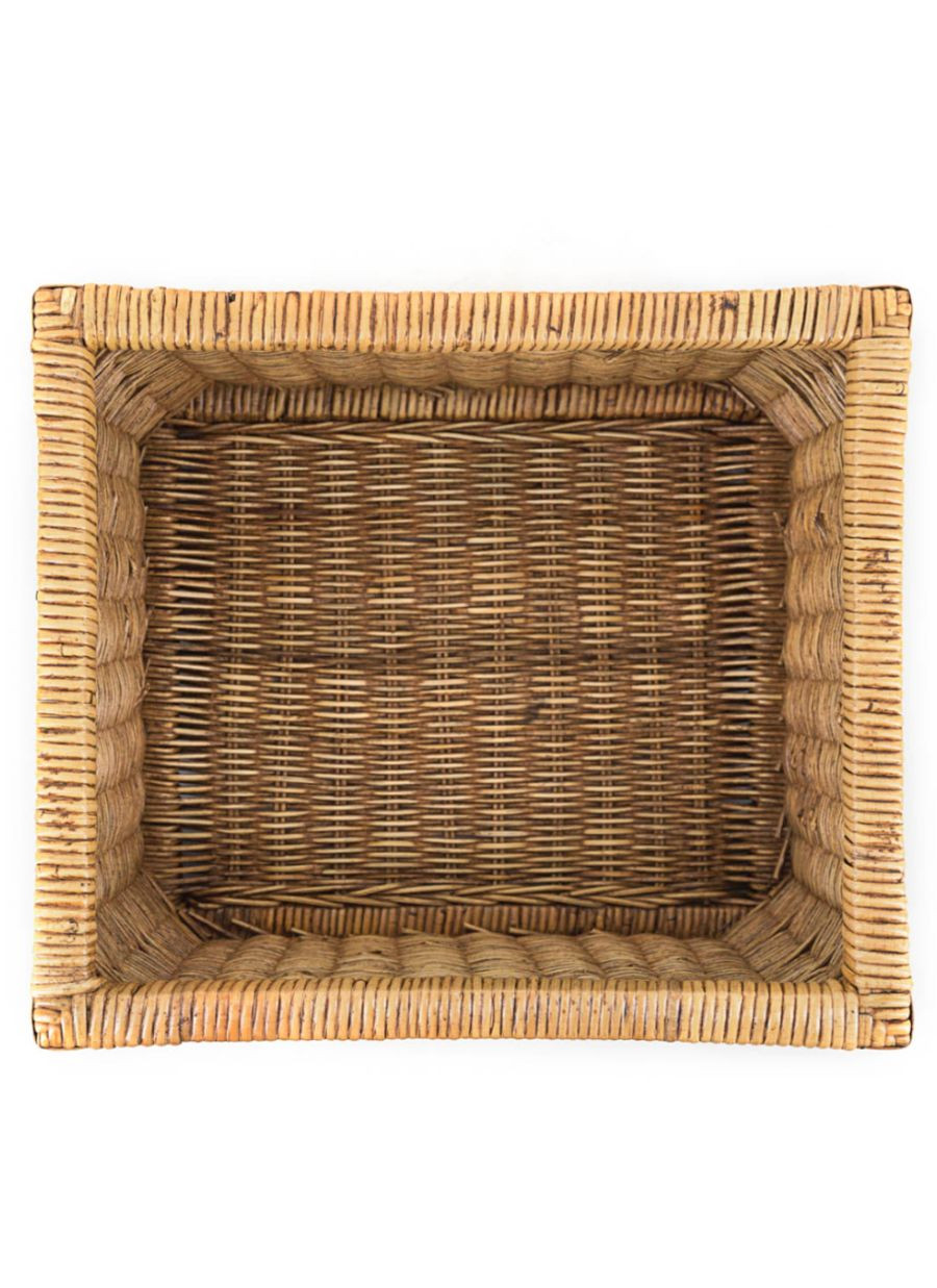 Cesta Rattan trenza fina 38x33x26cm