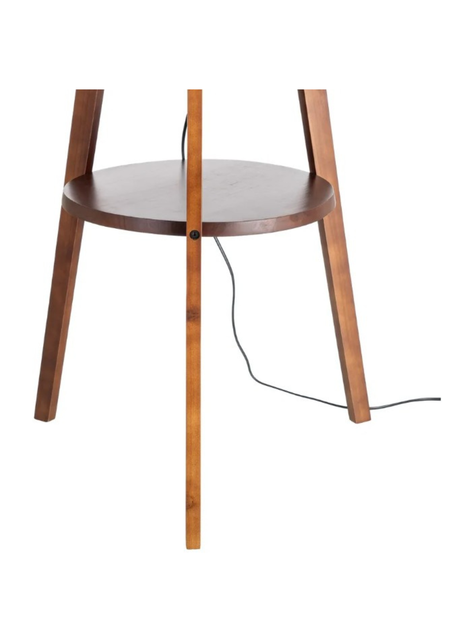 Lámpara de Pie Algar Madera y Lino...