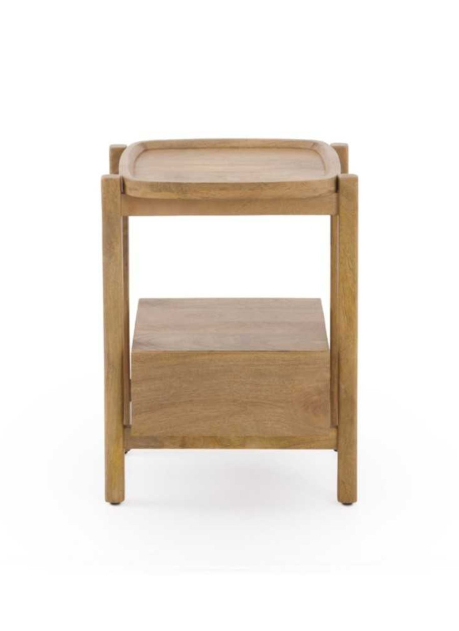 Mesita de Noche con 1 Cajón de Madera...