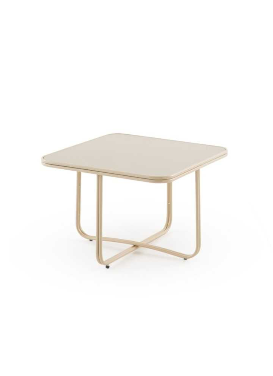 Mesa Auxiliar Beta de Metal Beige con...