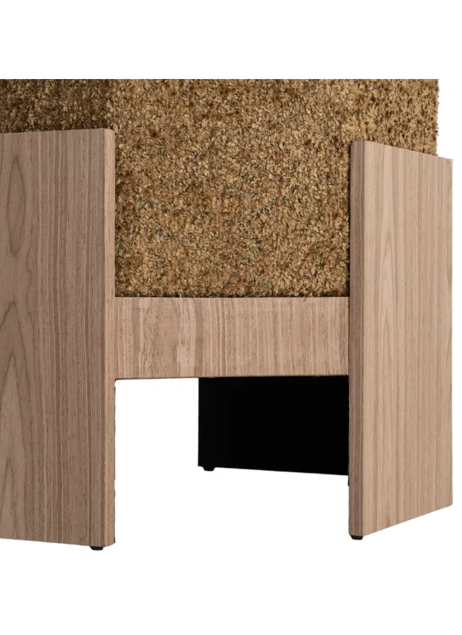Puff Nico DM Tejido Ocre 50x50x44cm
