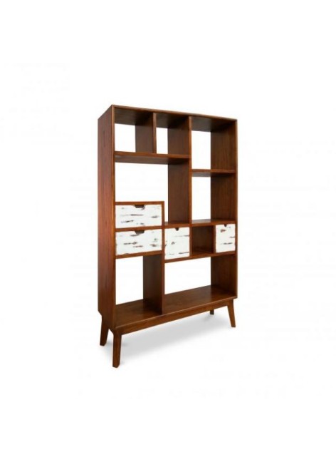 Libreria Nordic 4 cajones y 8 huecos 120x35x180 Ref. 1046/310006 Moycor