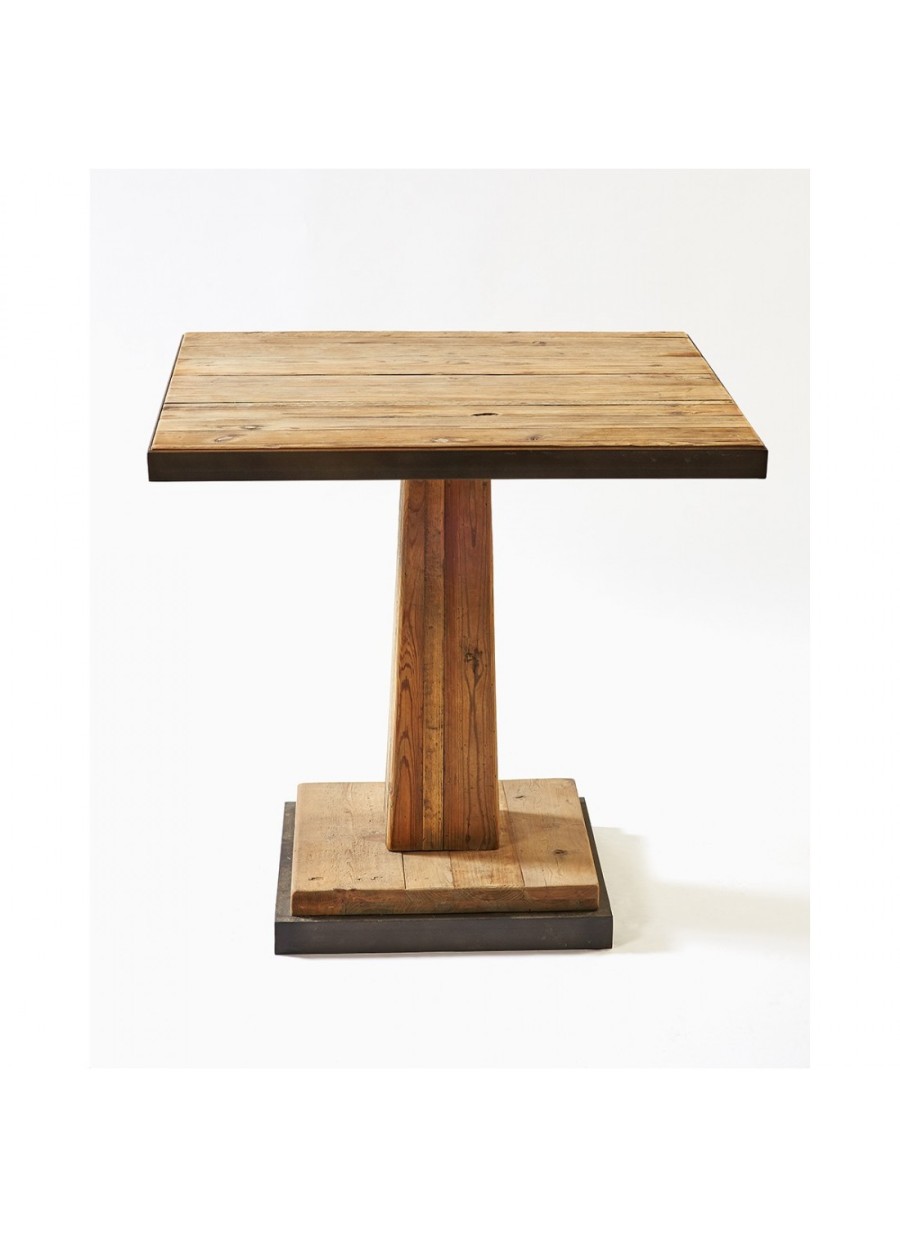 Mesa madera pino envejecido y metal. Ref: 1283/EM-778. Crisal Decoraion 