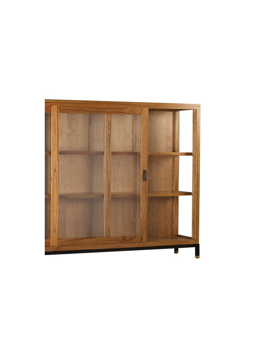 Vitrina Madhu 2 estantes y 2 puertas correderas 180x40x138 Ref. 1046/315004 Moycor