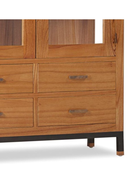 Vitrina Madhu 8 cajones y 2 puertas  100x40x190  Ref. 1046/315013 Moycor 2