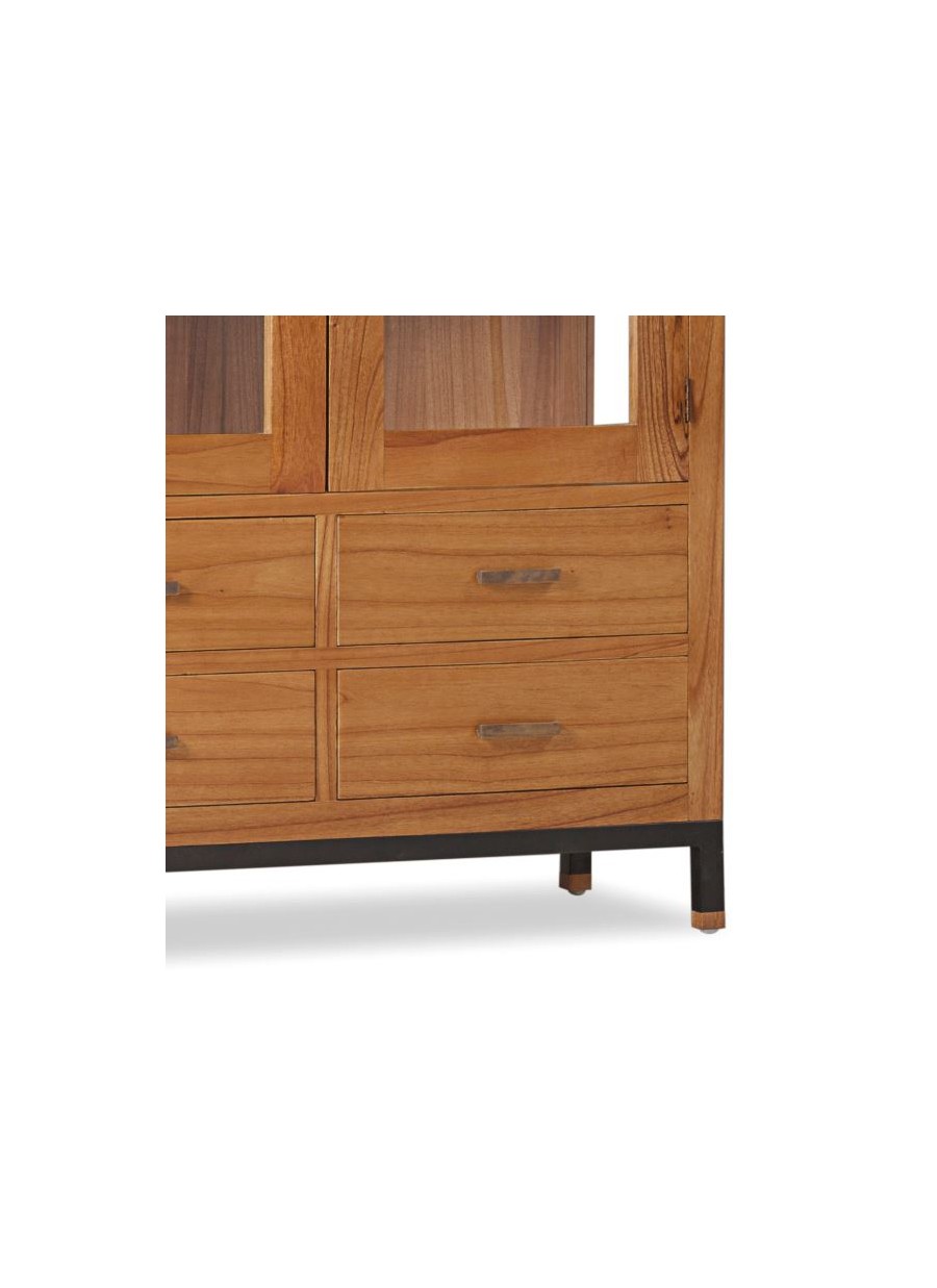 Vitrina Madhu 8 cajones y 2 puertas  100x40x190  Ref. 1046/315013 Moycor