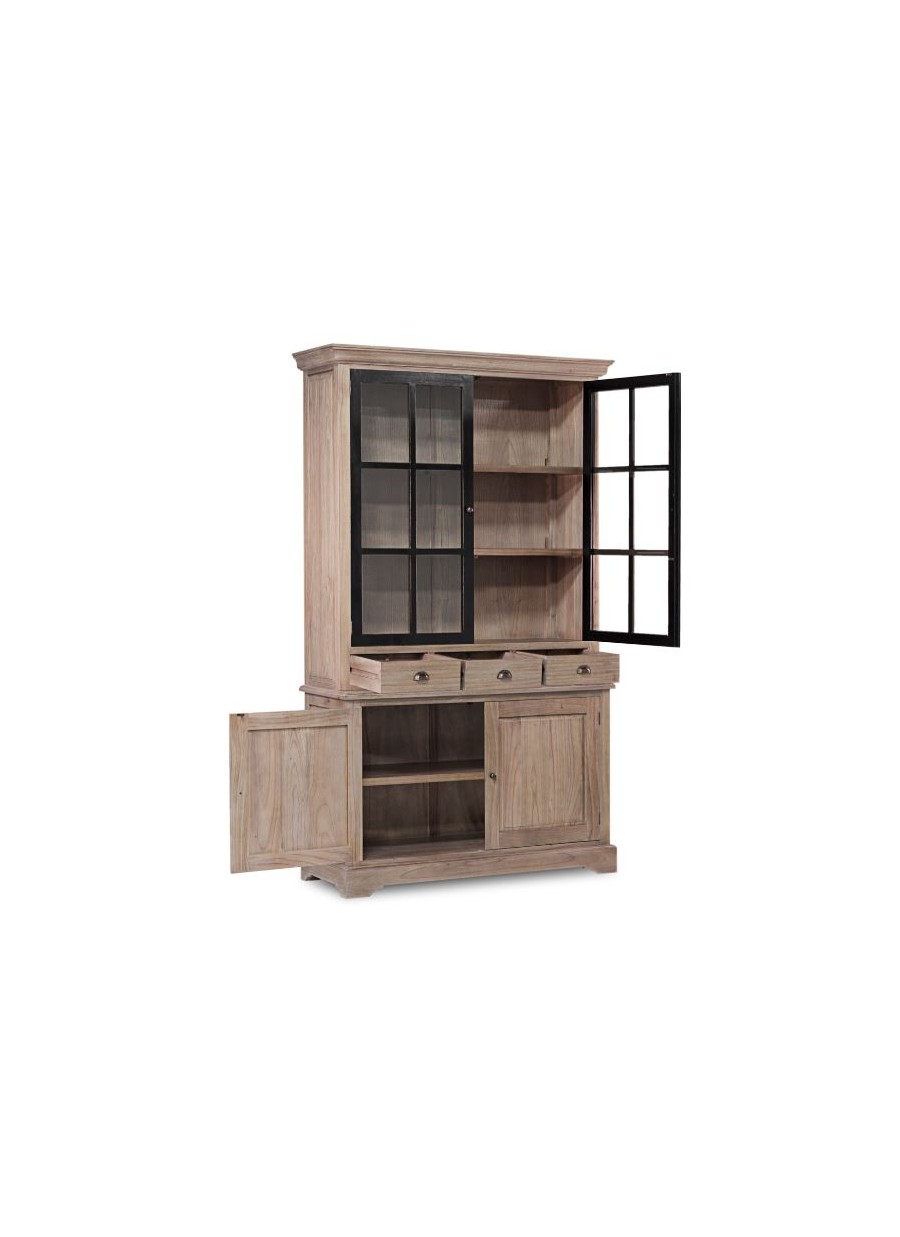 Vitrina Siena 3 cajones y 4 puertas 130x40-47x215 Ref. 1046/316004 Moycor