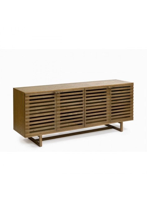 Aparador acabado roble y puertas de listones Ref: ANKARA. 180x45x75 Crisal Decoracion 