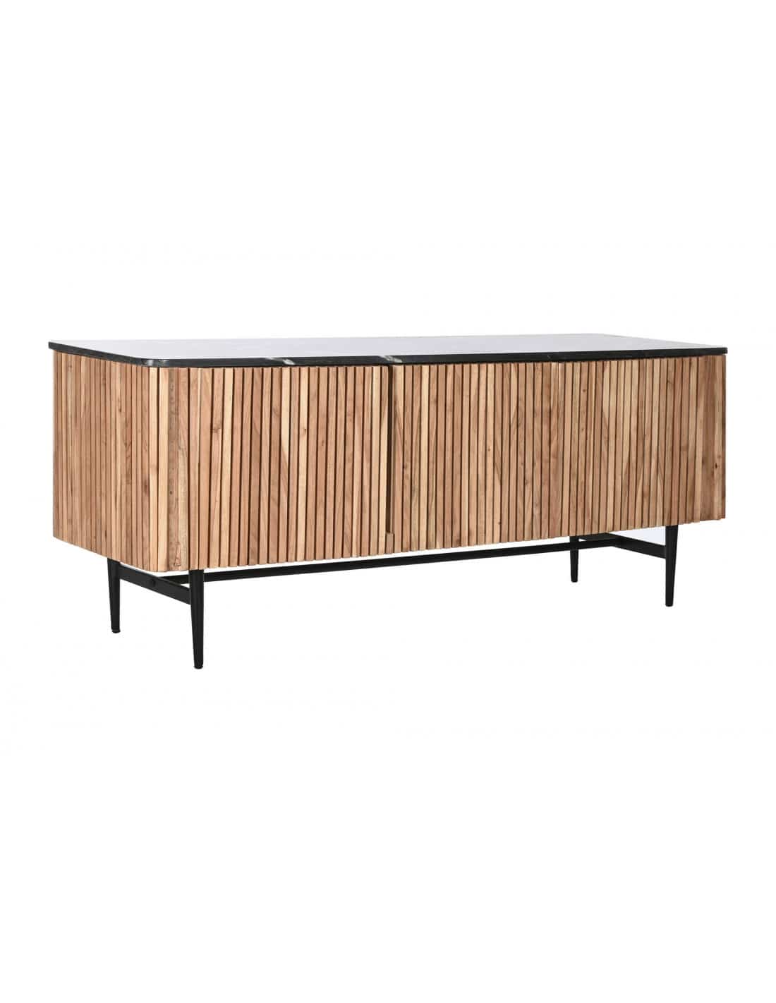 mueble tv acacia marmol 145x45x60 negro ref 1244mb 207417