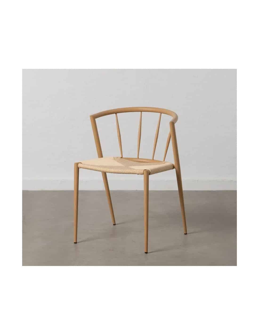 silla natural metal salon 53x53x72 ref 1100609467