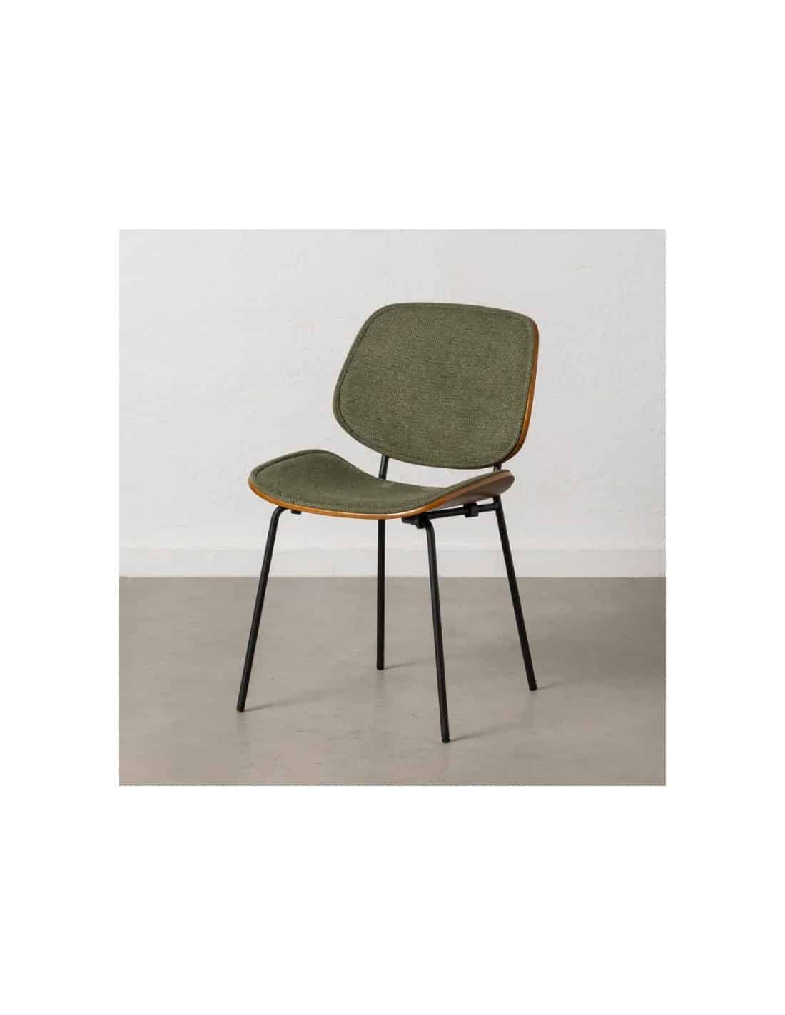 silla verde dm metal salon 49x50x80cm ref 1100609455